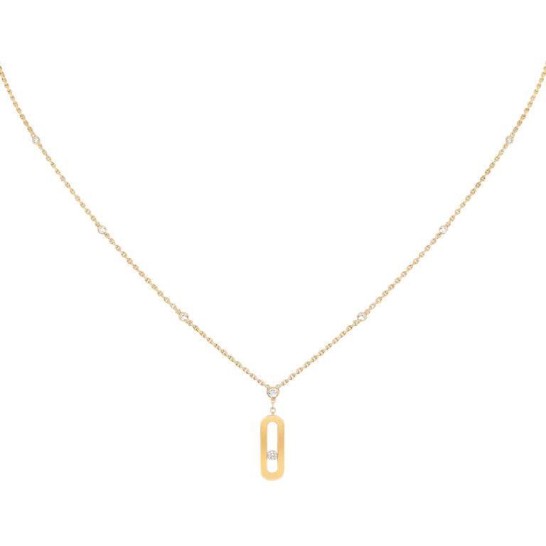 Messika Move Uno collier met hanger geelgoud met diamant - 10111-YG - #2 Messika Move Uno collier met hanger geelgoud met diamant - 10111-YG - #2