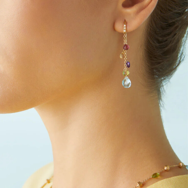 Marco Bicego Paradise oorhangers geelgoud met diamant - OB1743-AB-MIX01T - #3 Marco Bicego Paradise oorhangers geelgoud met diamant - OB1743-AB-MIX01T - #3