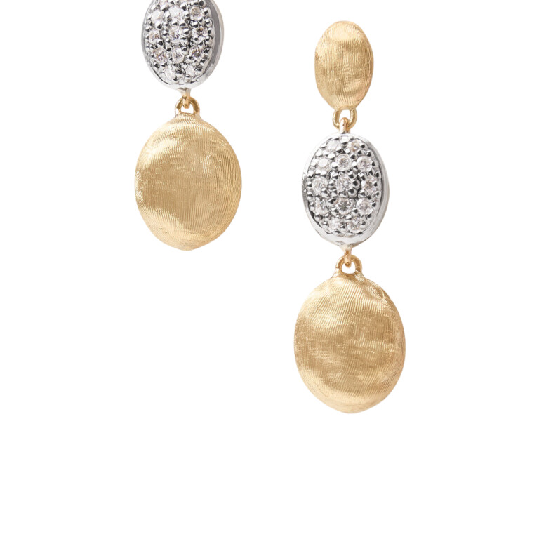 Marco Bicego Siviglia oorhangers geelgoud met diamant - OB1234-B - #3 Marco Bicego Siviglia oorhangers geelgoud met diamant - OB1234-B - #3