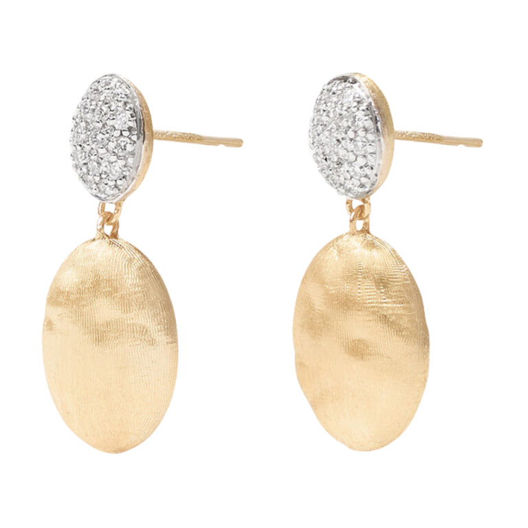 Marco Bicego Siviglia oorhangers geelgoud met diamant - OB1289-B - #2 Marco Bicego Siviglia oorhangers geelgoud met diamant - OB1289-B - #2