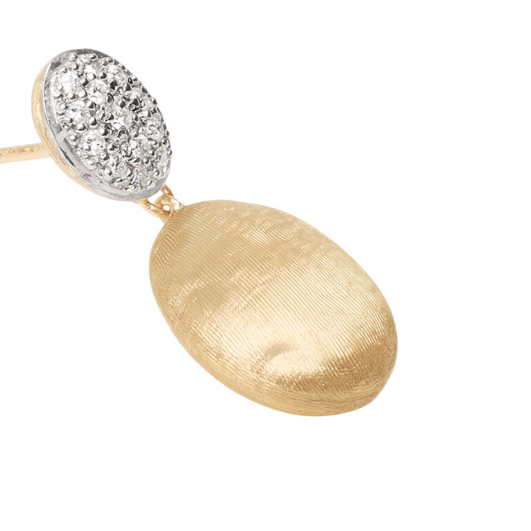 Marco Bicego Siviglia oorhangers geelgoud met diamant - OB1289-B - #3 Marco Bicego Siviglia oorhangers geelgoud met diamant - OB1289-B - #3