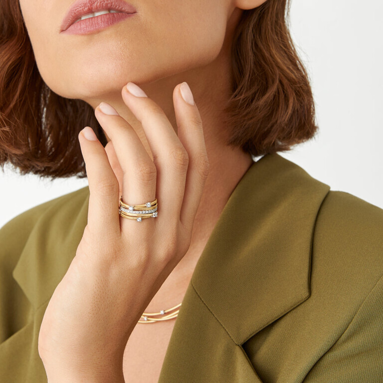 Marco Bicego Goa ring witgoud met diamant - AG270-B2 - #6 Marco Bicego Goa ring witgoud met diamant - AG270-B2 - #6