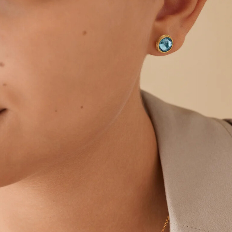 Marco Bicego Jaipur oorknoppen geelgoud met Topaas - OB957-TP01 - #3 Marco Bicego Jaipur oorknoppen geelgoud met Topaas - OB957-TP01 - #3