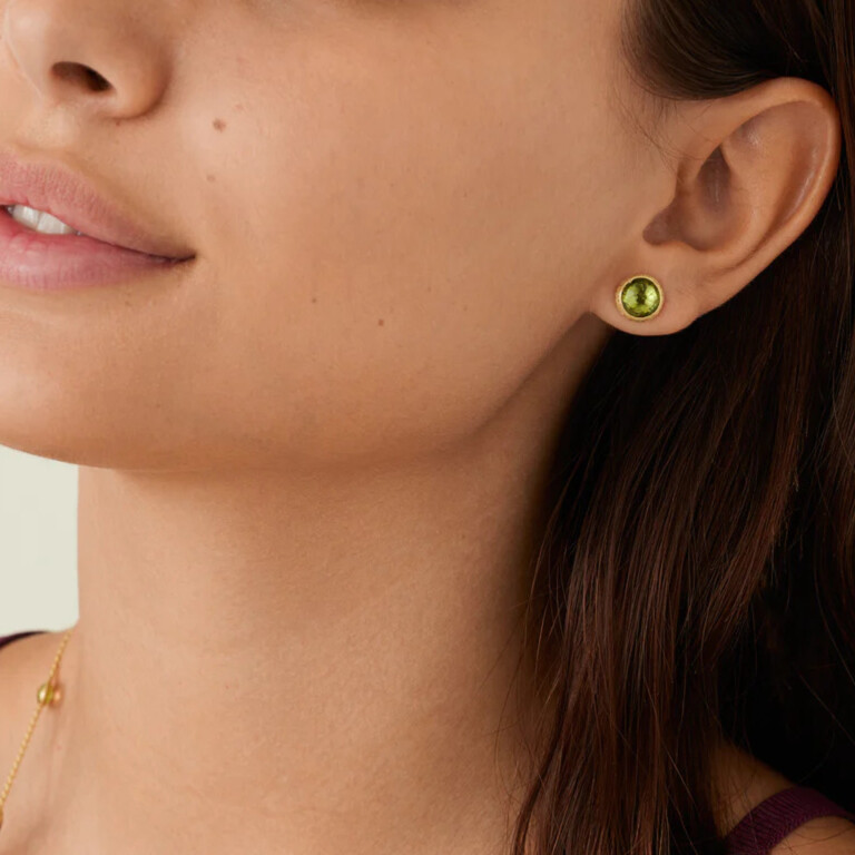 Marco Bicego Jaipur oorknoppen geelgoud met Peridoot - OB957-PR01 - #3 Marco Bicego Jaipur oorknoppen geelgoud met Peridoot - OB957-PR01 - #3
