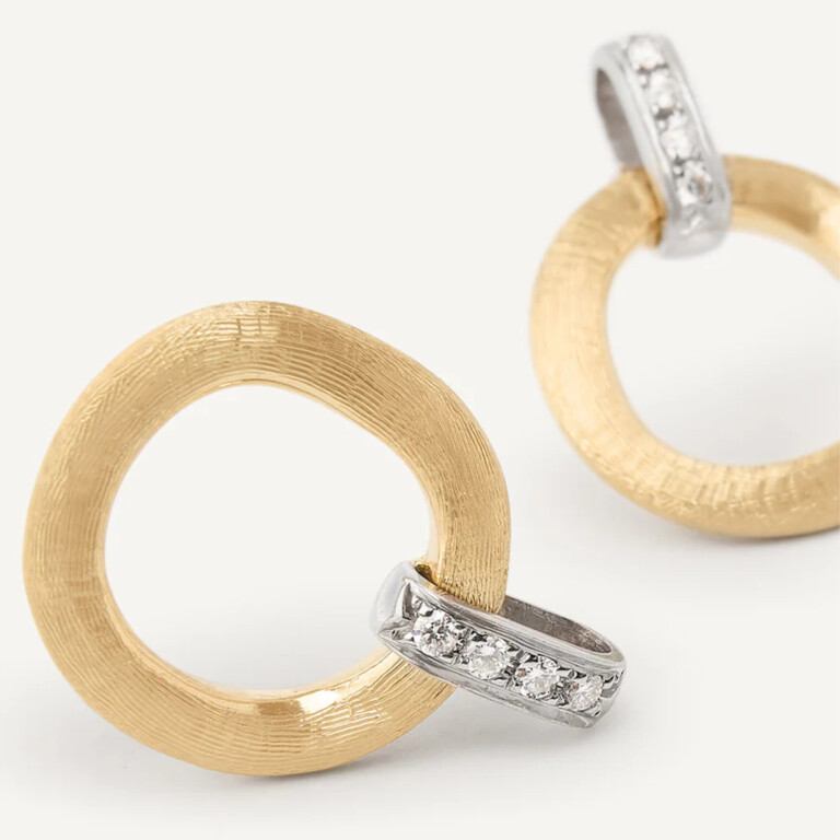 Marco Bicego Jaipur oorhangers geelgoud met diamant - OB1758-B - #3 Marco Bicego Jaipur oorhangers geelgoud met diamant - OB1758-B - #3