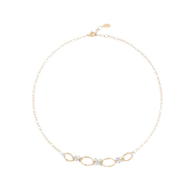 Marco Bicego Marrakech Onde Fiori collier geelgoud met diamant - CG829-B3 - #2 Marco Bicego Marrakech Onde Fiori collier geelgoud met diamant - CG829-B3 - #2