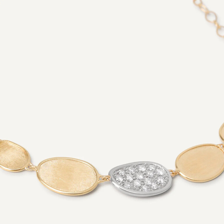 Marco Bicego Lunaria collier geel/wit goud met diamant - CB2592-B - #4 Marco Bicego Lunaria collier geel/wit goud met diamant - CB2592-B - #4