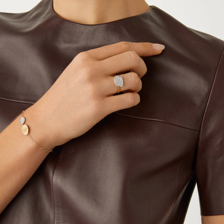 Marco Bicego Lunaria armband geelgoud met diamant - BB2591-B - #5 Marco Bicego Lunaria armband geelgoud met diamant - BB2591-B - #5