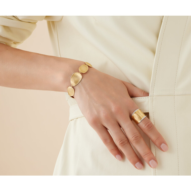 Marco Bicego Lunaria ring geel/wit goud met diamant - AB551-B - #5 Marco Bicego Lunaria ring geel/wit goud met diamant - AB551-B - #5