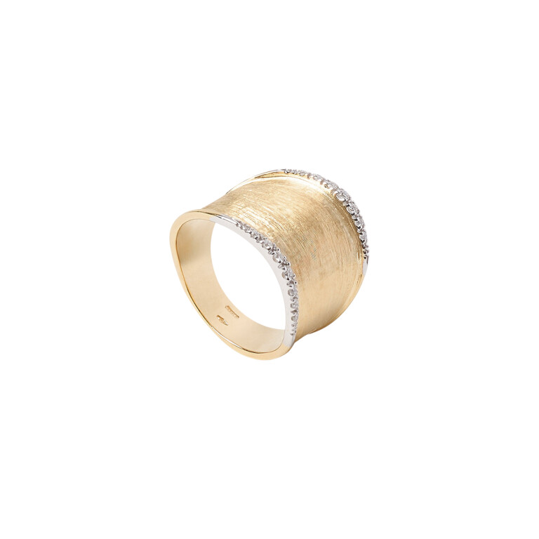 Marco Bicego Lunaria ring geel/wit goud met diamant - AB551-B - #1 Marco Bicego Lunaria ring geel/wit goud met diamant - AB551-B - #1