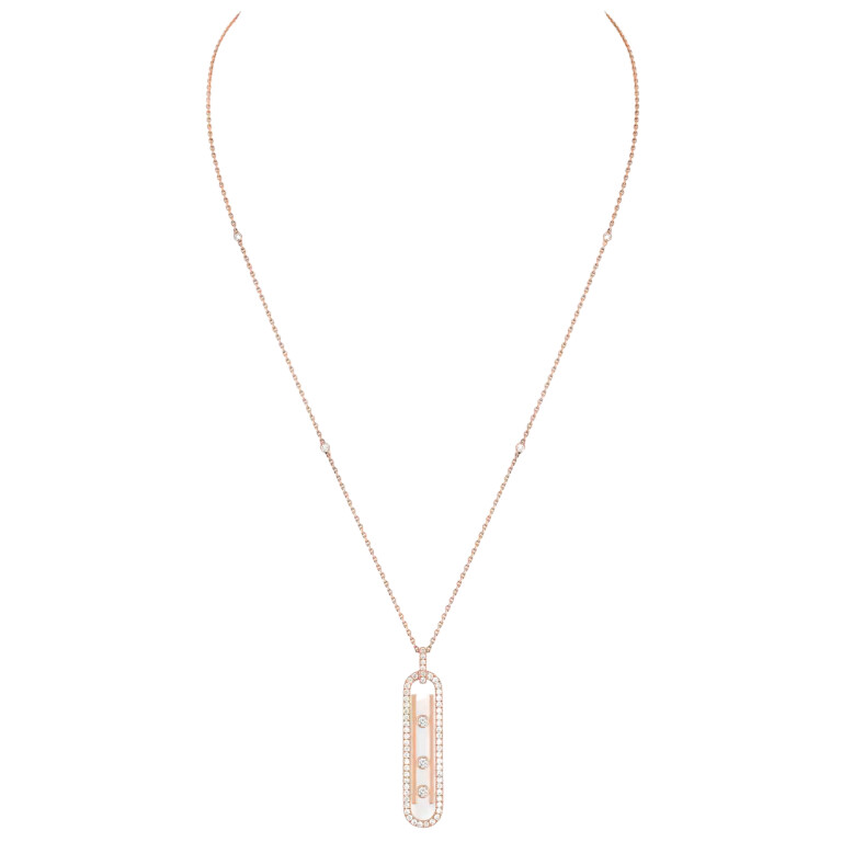 Messika Move 10th collier met hanger roodgoud met diamant - 10032-PG - #2 Messika Move 10th collier met hanger roodgoud met diamant - 10032-PG - #2