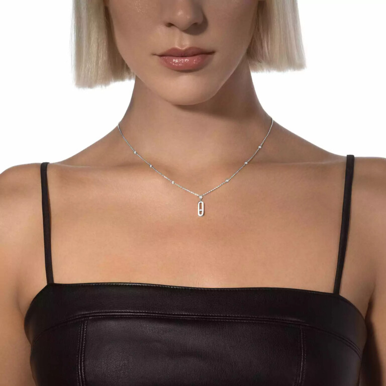 Messika Move Uno collier met hanger witgoud met diamant - 10111-WG - #4 Messika Move Uno collier met hanger witgoud met diamant - 10111-WG - #4