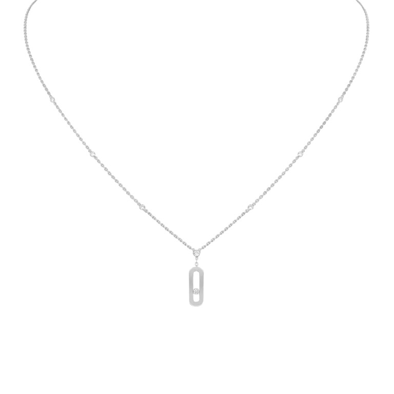 Messika Move Uno collier met hanger witgoud met diamant - 10111-WG - #2 Messika Move Uno collier met hanger witgoud met diamant - 10111-WG - #2