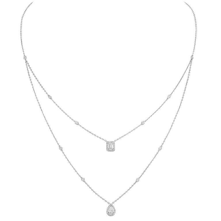 Messika My twin collier met hanger witgoud met diamant - 6506-WG - #2 Messika My twin collier met hanger witgoud met diamant - 6506-WG - #2