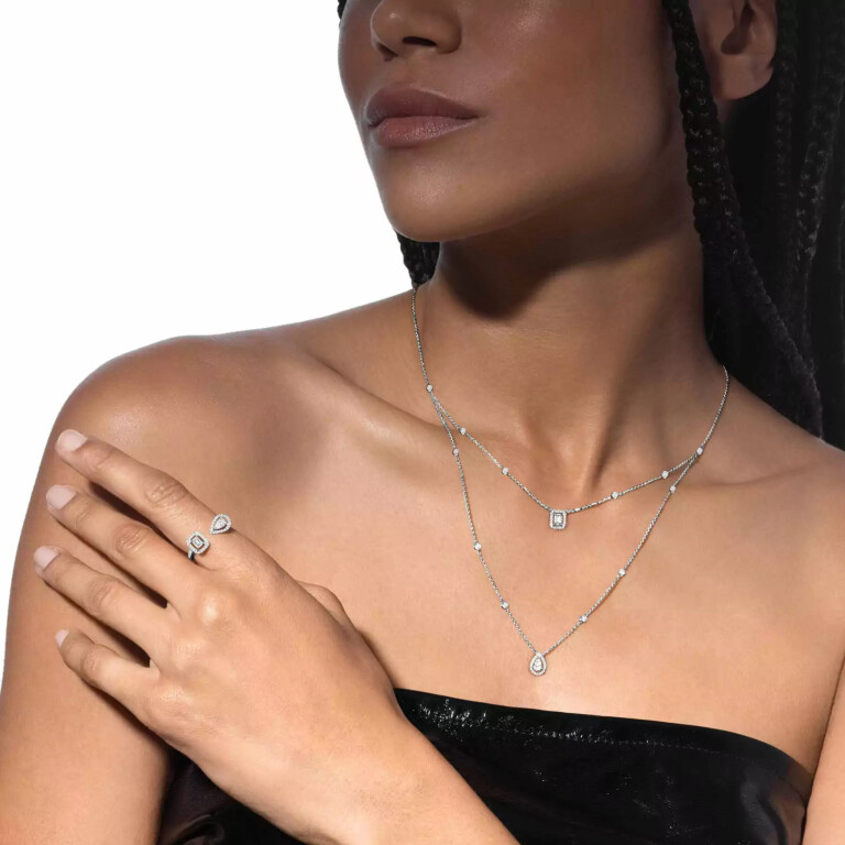 Messika My twin collier met hanger witgoud met diamant - 6506-WG - #3 Messika My twin collier met hanger witgoud met diamant - 6506-WG - #3