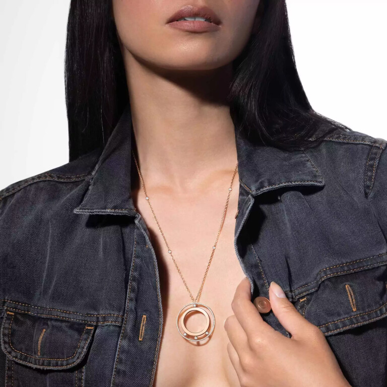 Messika Move Romane collier met hanger roodgoud met diamant - 11169-PG - #3 Messika Move Romane collier met hanger roodgoud met diamant - 11169-PG - #3