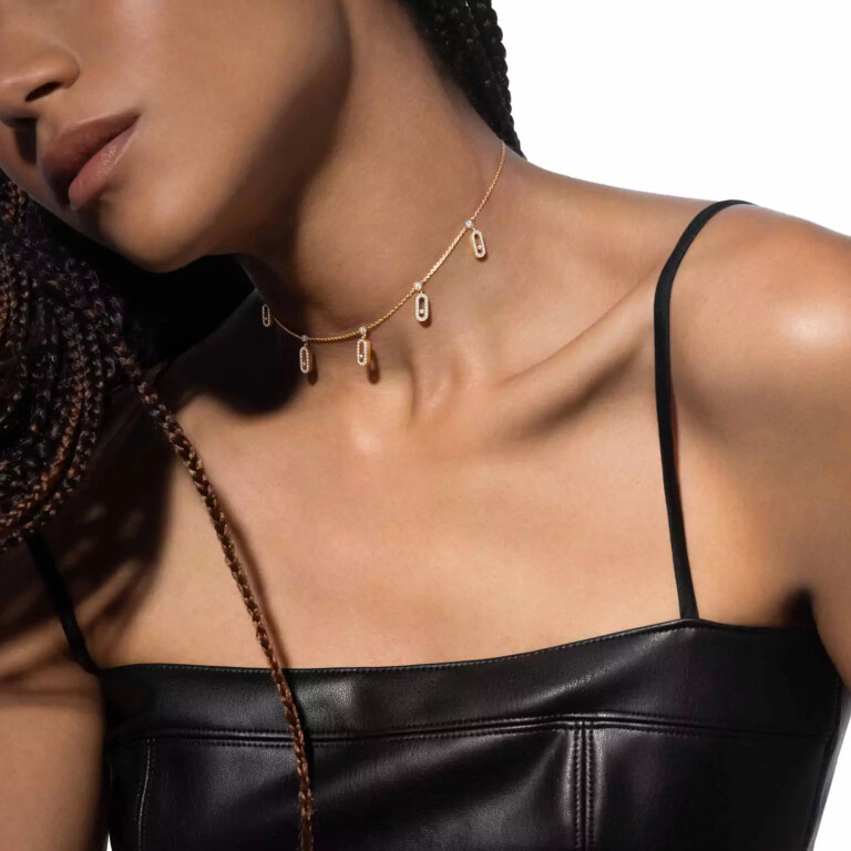 Messika Move Uno collier met hanger geelgoud met diamant - 12150-YG - #3 Messika Move Uno collier met hanger geelgoud met diamant - 12150-YG - #3