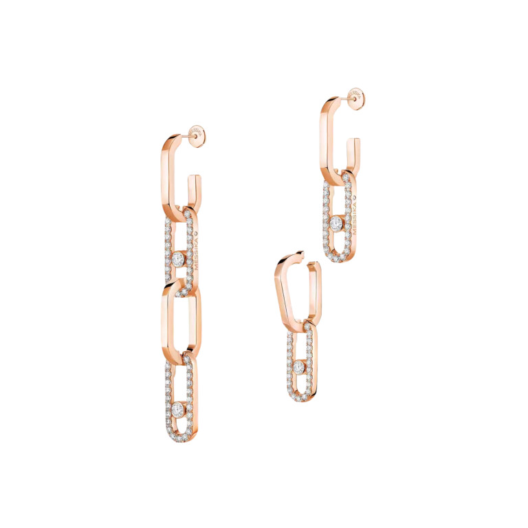 Messika Move Link oorhangers roodgoud met diamant - 13678-PG - #2 Messika Move Link oorhangers roodgoud met diamant - 13678-PG - #2
