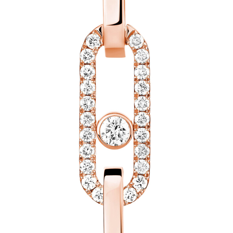 Messika Move Link oorhangers roodgoud met diamant - 13678-PG - #6 Messika Move Link oorhangers roodgoud met diamant - 13678-PG - #6