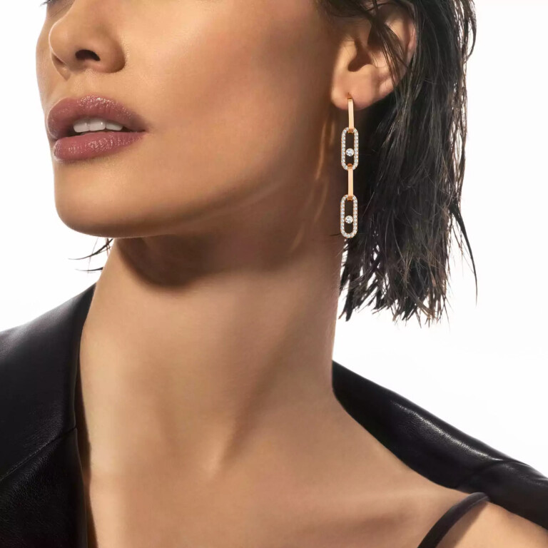 Messika Move Link oorhangers roodgoud met diamant - 13678-PG - #3 Messika Move Link oorhangers roodgoud met diamant - 13678-PG - #3