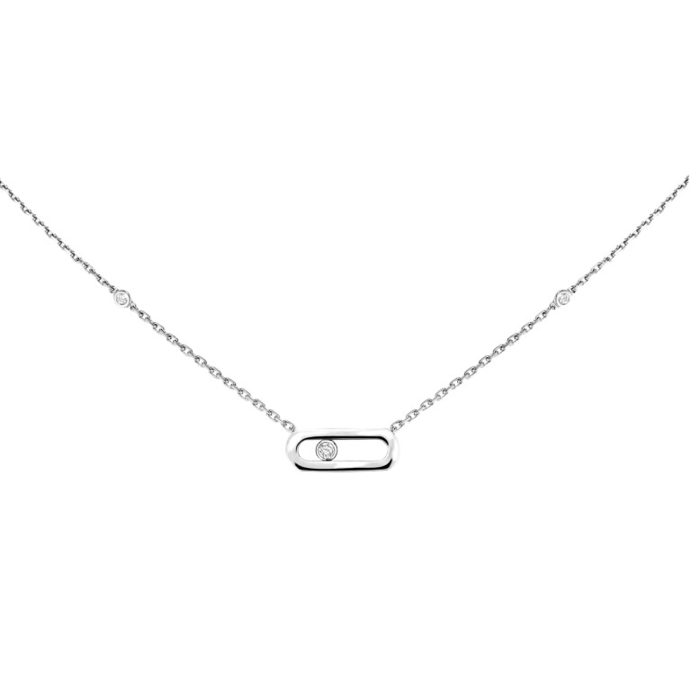 Messika Move Uno collier met hanger witgoud met diamant - 10053-WG - #2 Messika Move Uno collier met hanger witgoud met diamant - 10053-WG - #2