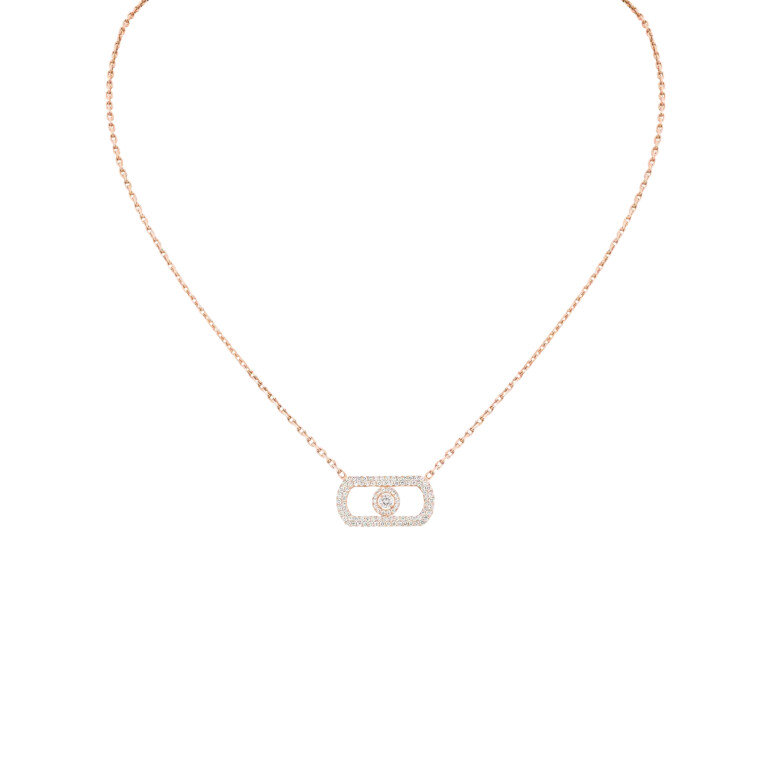 Messika So Move collier roodgoud met diamant - 12945-PG - #1 Messika So Move collier roodgoud met diamant - 12945-PG - #1