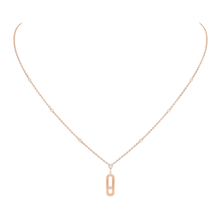 Messika Move Uno collier met hanger roodgoud met diamant - 10111-PG - #4 Messika Move Uno collier met hanger roodgoud met diamant - 10111-PG - #4