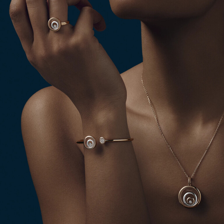 Chopard Happy Diamonds Happy Spirit spang armband rosé/wit goud met diamant - 858230-9002 - #5 Chopard Happy Diamonds Happy Spirit spang armband rosé/wit goud met diamant - 858230-9002 - #5