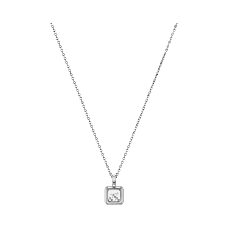 Chopard Happy Diamonds Icons Square collier met hanger witgoud met diamant - 79A115-1201 - #4 Chopard Happy Diamonds Icons Square collier met hanger witgoud met diamant - 79A115-1201 - #4