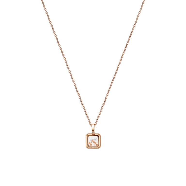 Chopard Happy Diamonds Icons Square collier met hanger roodgoud met diamant - 79A115-5001 - #3 Chopard Happy Diamonds Icons Square collier met hanger roodgoud met diamant - 79A115-5001 - #3