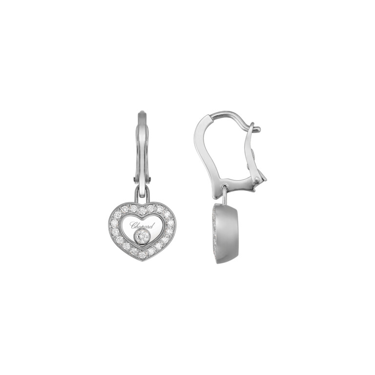 Chopard Happy Diamonds Icons Heart oorhangers witgoud met diamant - 83A054-1401 - #2 Chopard Happy Diamonds Icons Heart oorhangers witgoud met diamant - 83A054-1401 - #2