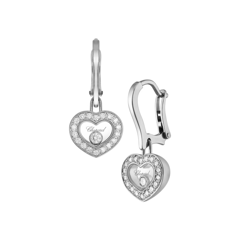 Chopard Happy Diamonds Icons Heart oorhangers witgoud met diamant - 83A054-1401 - #3 Chopard Happy Diamonds Icons Heart oorhangers witgoud met diamant - 83A054-1401 - #3