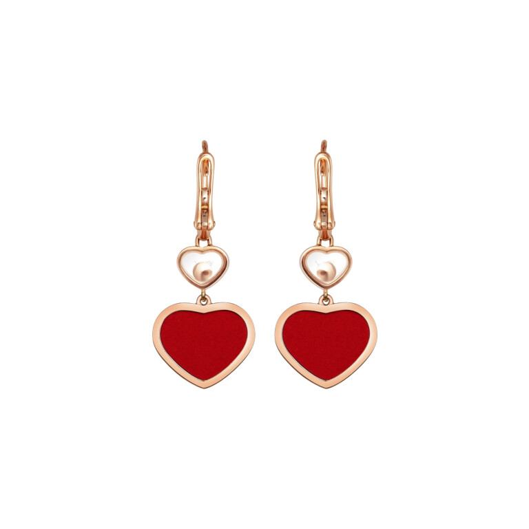 Chopard Happy Diamonds Happy Hearts oorhangers roodgoud met diamant - 837482-5810 - #4 Chopard Happy Diamonds Happy Hearts oorhangers roodgoud met diamant - 837482-5810 - #4