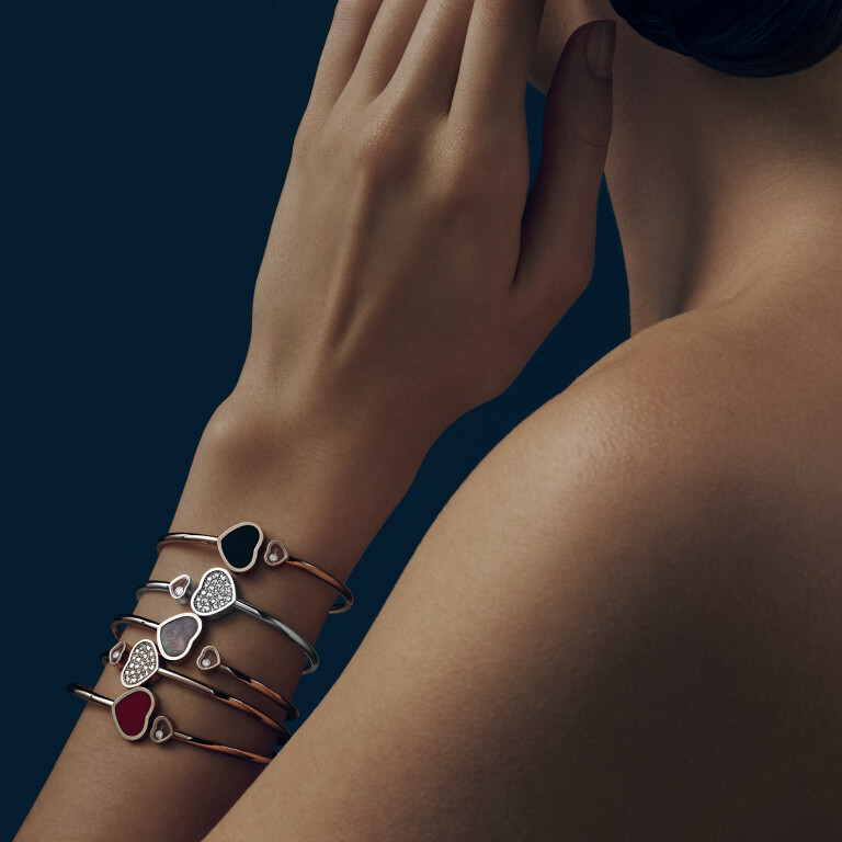 Chopard Happy Diamonds Happy Hearts spang armband roodgoud met diamant - 857482-5702 - #5 Chopard Happy Diamonds Happy Hearts spang armband roodgoud met diamant - 857482-5702 - #5