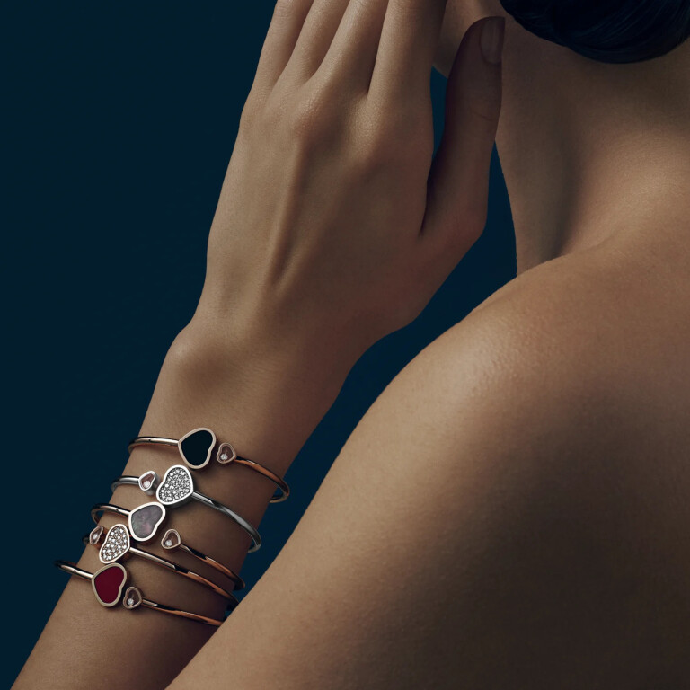 Chopard Happy Diamonds Happy Hearts spang armband roodgoud met diamant - 857482-5203 - #8 Chopard Happy Diamonds Happy Hearts spang armband roodgoud met diamant - 857482-5203 - #8