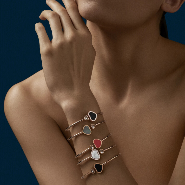 Chopard Happy Diamonds Happy Hearts spang armband roodgoud met diamant - 857482-5203 - #9 Chopard Happy Diamonds Happy Hearts spang armband roodgoud met diamant - 857482-5203 - #9