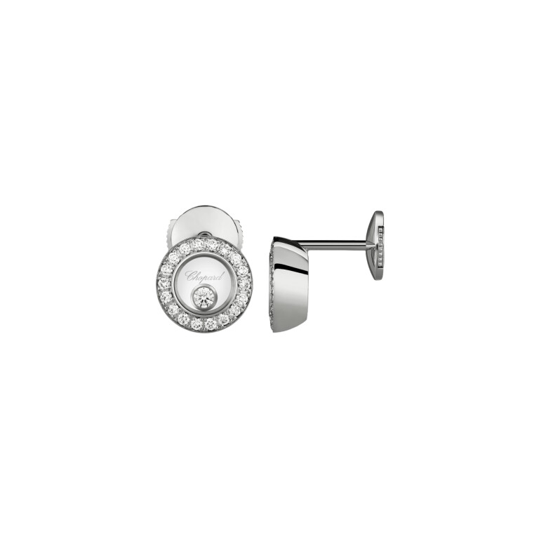 Chopard Happy Diamonds Icons Round oorknoppen witgoud met diamant - 83A017-1201 - #2 Chopard Happy Diamonds Icons Round oorknoppen witgoud met diamant - 83A017-1201 - #2