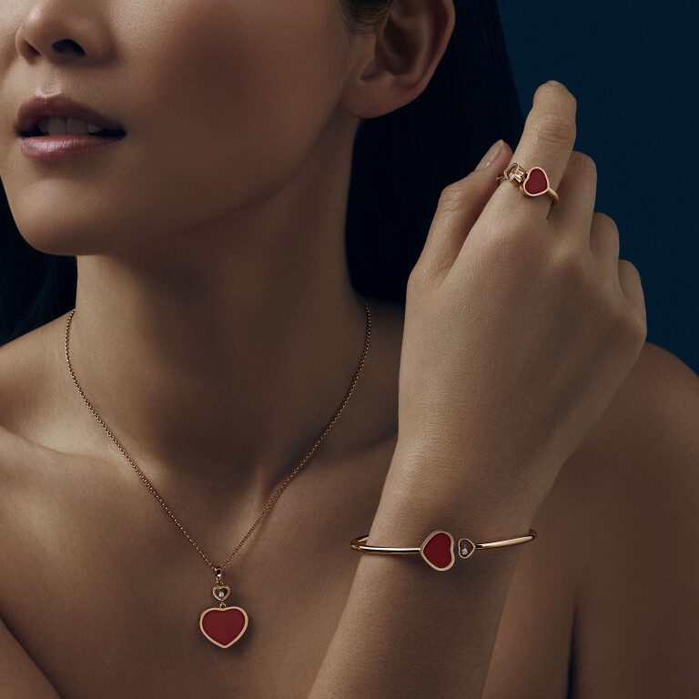 Chopard Happy Diamonds Happy Hearts collier met hanger roodgoud met diamant - 797482-5801 - #5 Chopard Happy Diamonds Happy Hearts collier met hanger roodgoud met diamant - 797482-5801 - #5