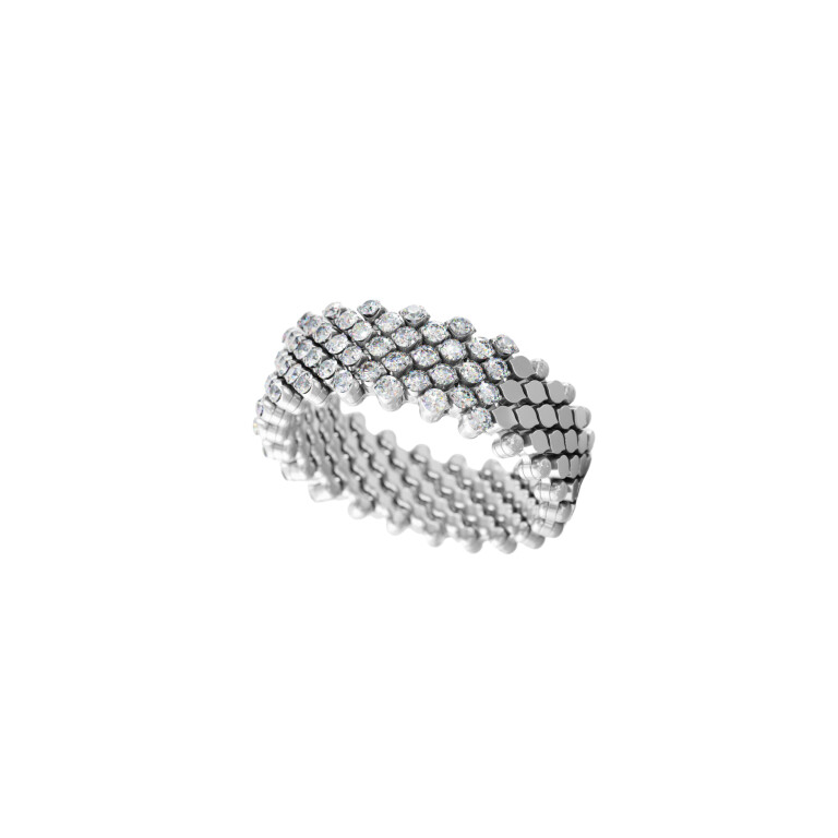 Serafino Consoli Brevetto Classic flexibele ring witgoud met diamant - RMS7H2WGWD - #4 Serafino Consoli Brevetto Classic flexibele ring witgoud met diamant - RMS7H2WGWD - #4