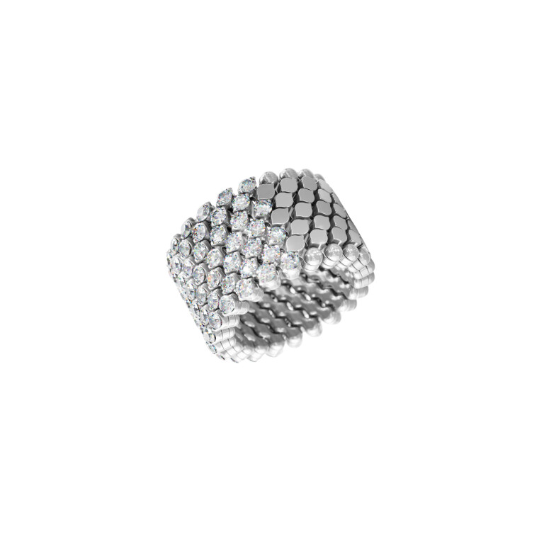 Serafino Consoli Brevetto Classic flexibele ring witgoud met diamant - RMS7H2WGWD - #2 Serafino Consoli Brevetto Classic flexibele ring witgoud met diamant - RMS7H2WGWD - #2
