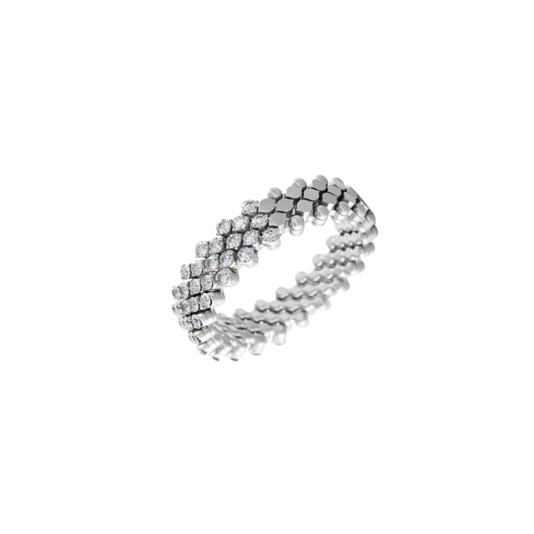Serafino Consoli Brevetto Classic flexibele ring witgoud met diamant - RMS5H2WGWD - #2 Serafino Consoli Brevetto Classic flexibele ring witgoud met diamant - RMS5H2WGWD - #2