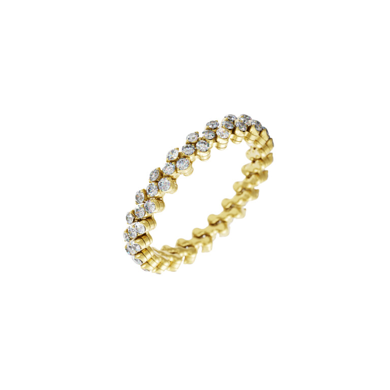 Serafino Consoli Brevetto Classic flexibele ring geelgoud met diamant - RMS3F2YGWD - #2 Serafino Consoli Brevetto Classic flexibele ring geelgoud met diamant - RMS3F2YGWD - #2
