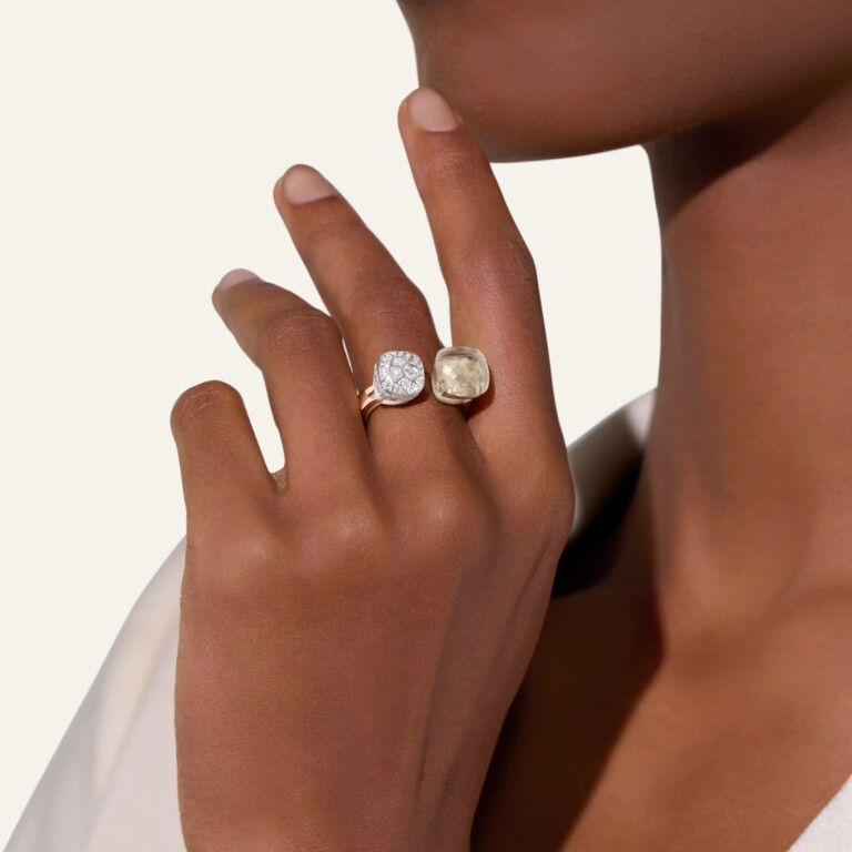 Pomellato Nudo Diamonds ring rosé/wit goud met diamant - PAC4020 O6WHR DB0TB - #5 Pomellato Nudo Diamonds ring rosé/wit goud met diamant - PAC4020 O6WHR DB0TB - #5