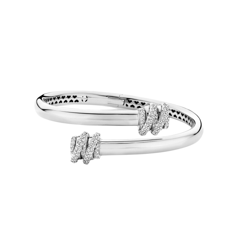 Tirisi Jewelry Amsterdam Swirl spang armband witgoud met diamant - TB2202DW - #3 Tirisi Jewelry Amsterdam Swirl spang armband witgoud met diamant - TB2202DW - #3