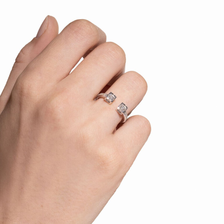 dinh van Le Cube Diamant ring witgoud met diamant - 208812 - #4 dinh van Le Cube Diamant ring witgoud met diamant - 208812 - #4