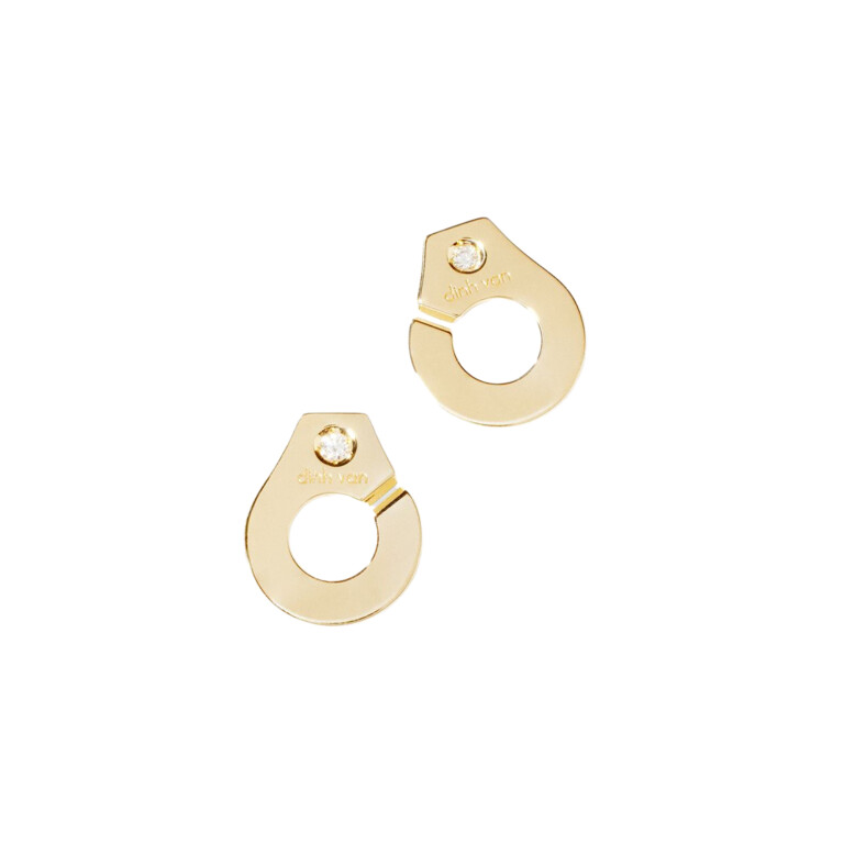 dinh van Menottes dinh van oorknoppen geelgoud met diamant - 867311 - #2 dinh van Menottes dinh van oorknoppen geelgoud met diamant - 867311 - #2