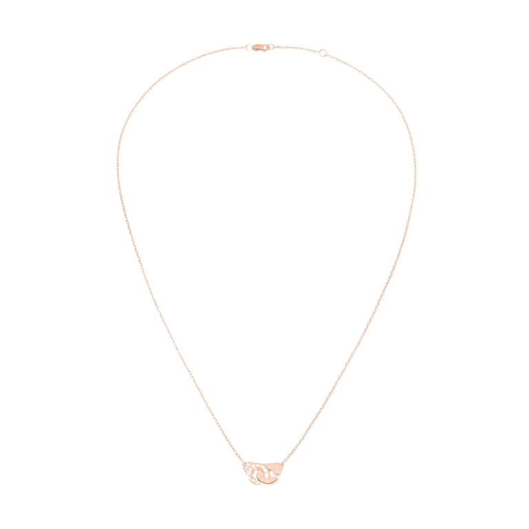 dinh van Menottes dinh van collier roodgoud met diamant - 601215 - #2 dinh van Menottes dinh van collier roodgoud met diamant - 601215 - #2