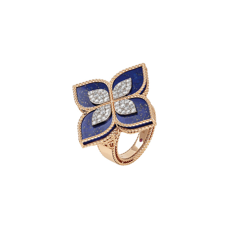 Roberto Coin Princess Flower ring rosé/wit goud met diamant - ADV888RI1838_04 - #2 Roberto Coin Princess Flower ring rosé/wit goud met diamant - ADV888RI1838_04 - #2