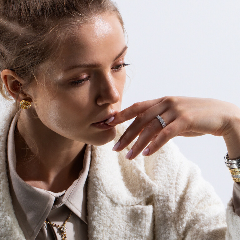 Roberto Coin Love in Verona ring witgoud met diamant - ADR888RI2121 - #4 Roberto Coin Love in Verona ring witgoud met diamant - ADR888RI2121 - #4