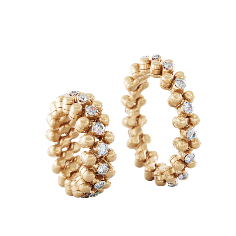 Serafino Consoli Brevetto Classic flexibele ring roodgoud met diamant - RMS3M7RGWD - #3 Serafino Consoli Brevetto Classic flexibele ring roodgoud met diamant - RMS3M7RGWD - #3